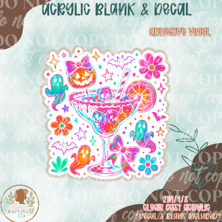 Spooky Marg Acrylic Blank & Decal Set