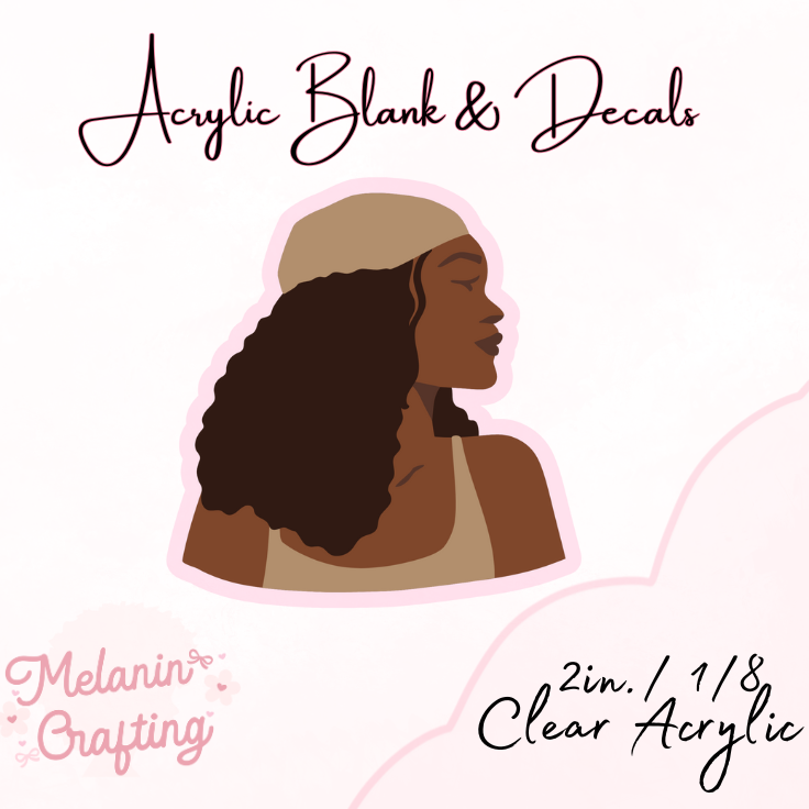 Turban Women Acrylic Blank & Decal Set