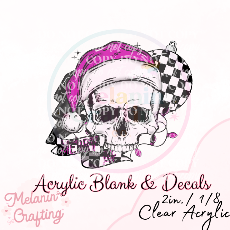 Merry AF Purple Acrylic Blank & Decal Set
