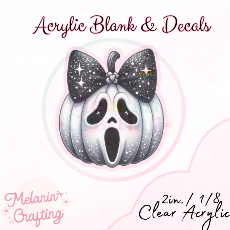 GhostFace Pumpkin Acrylic Blank & Decal Set