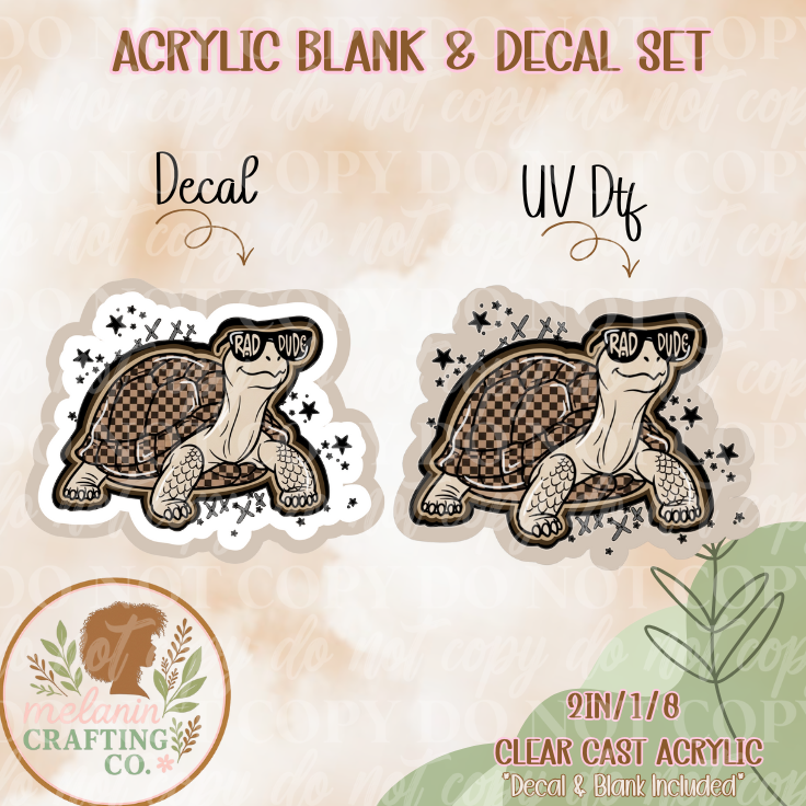 Rad Dude Acrylic Blank & Decal Set