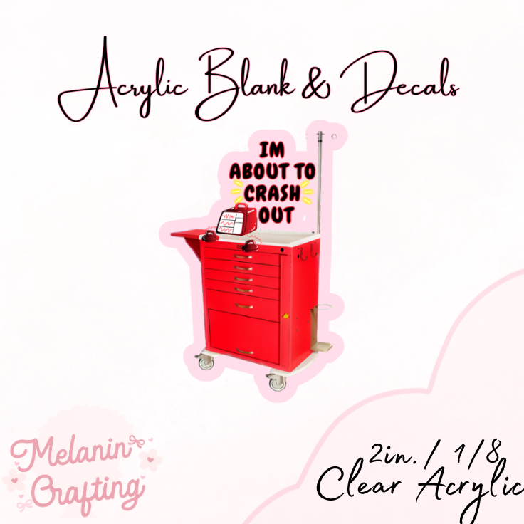 Crashout Cart Acrylic Blank & Decal Set