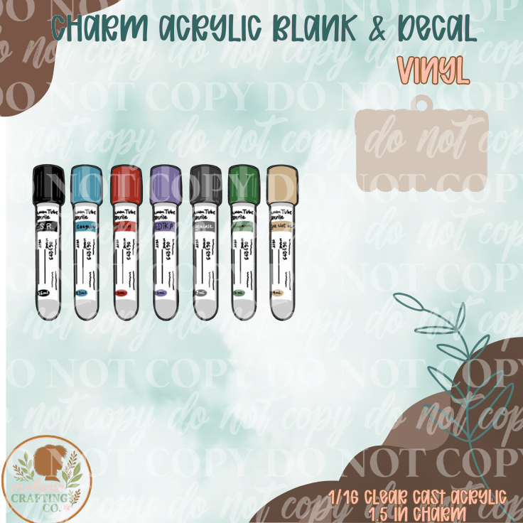 Rainbow Lab Tubes Charm & Decal Set