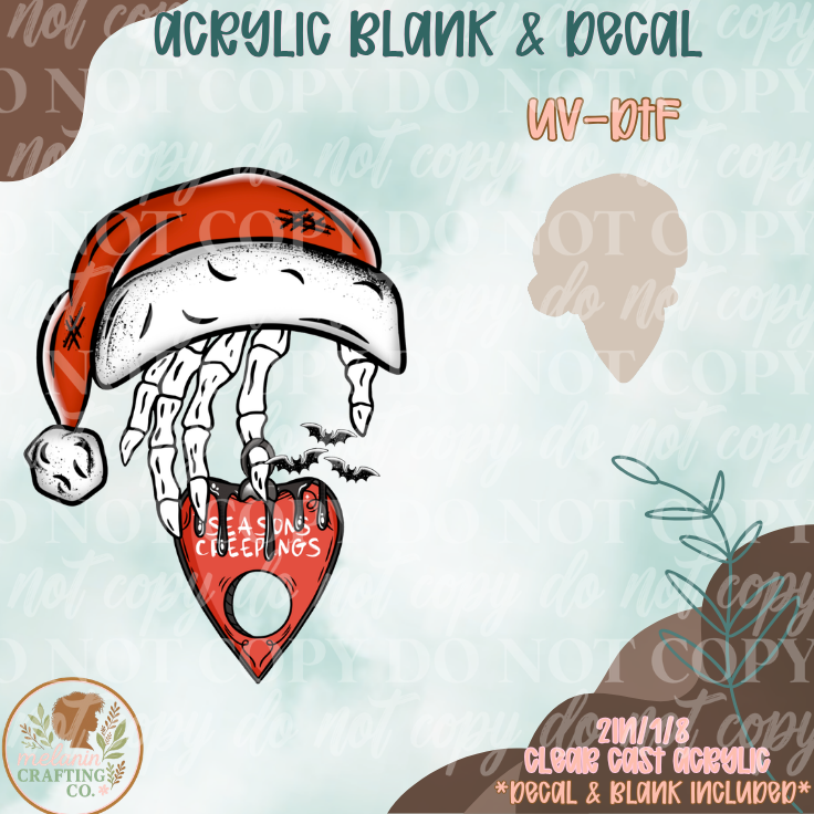 Spooky Christmas UV DTF Acrylic Blank Set