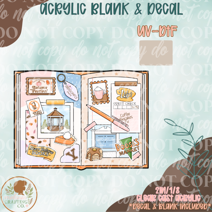 Junk Journal Acrylic Blank & Decal Set