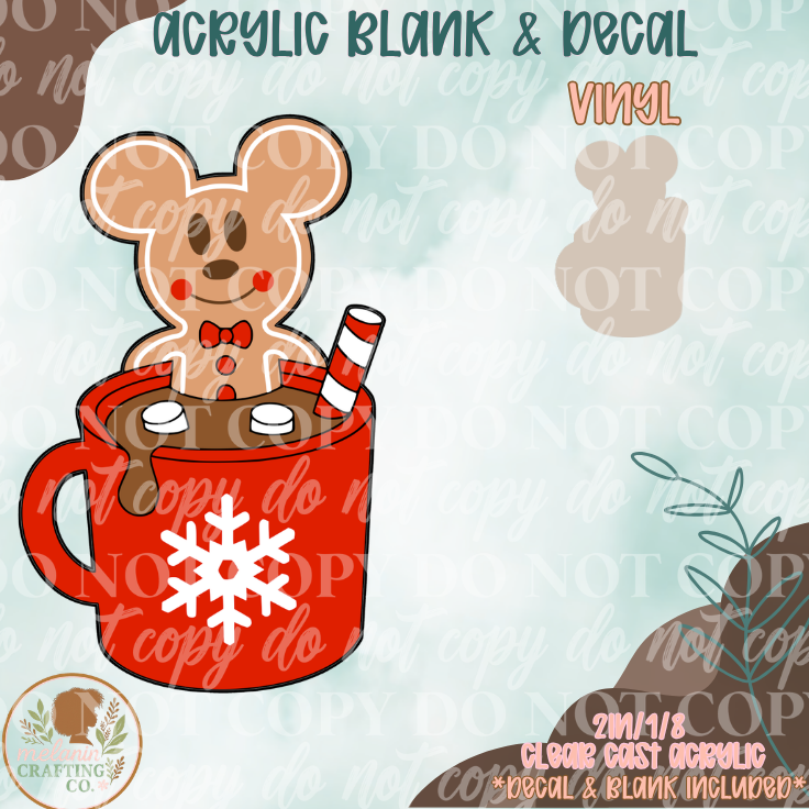 Cocoa Bath Acrylic Blank & Decal Set