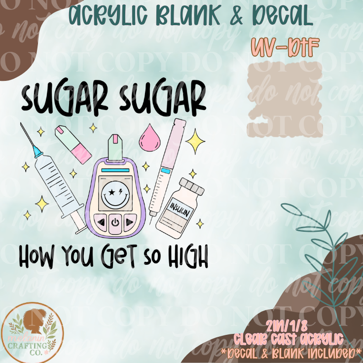 Sugar Sugar UV DTF Acrylic Blank Set