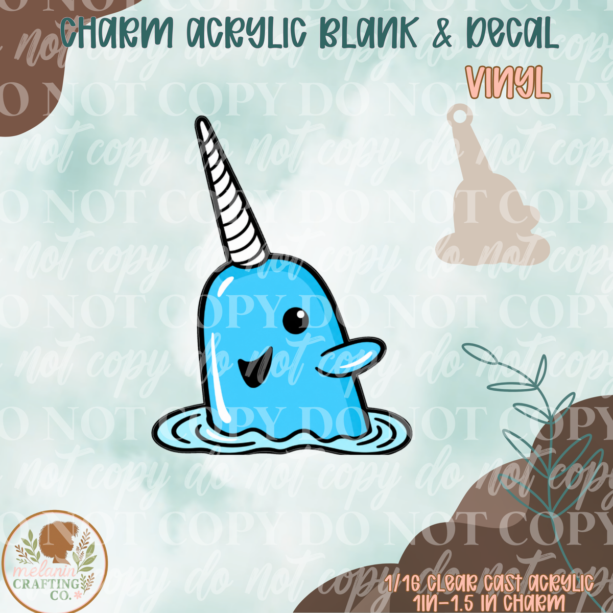 Dolphin Charm & Decal Set
