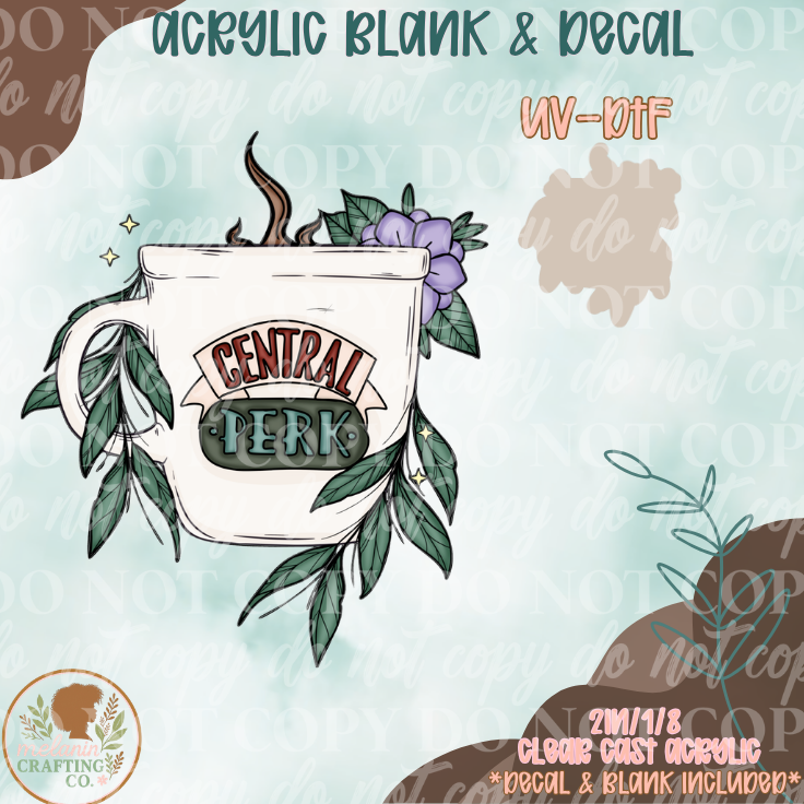 Central Perk UV DTF Acrylic Blank Set