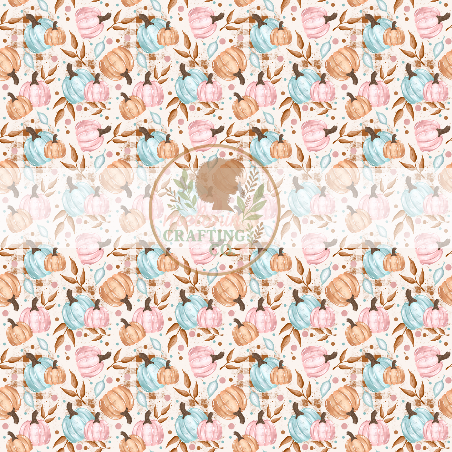 Pastel Thankful Pumpkin 12x12 Adhesive Vinyl