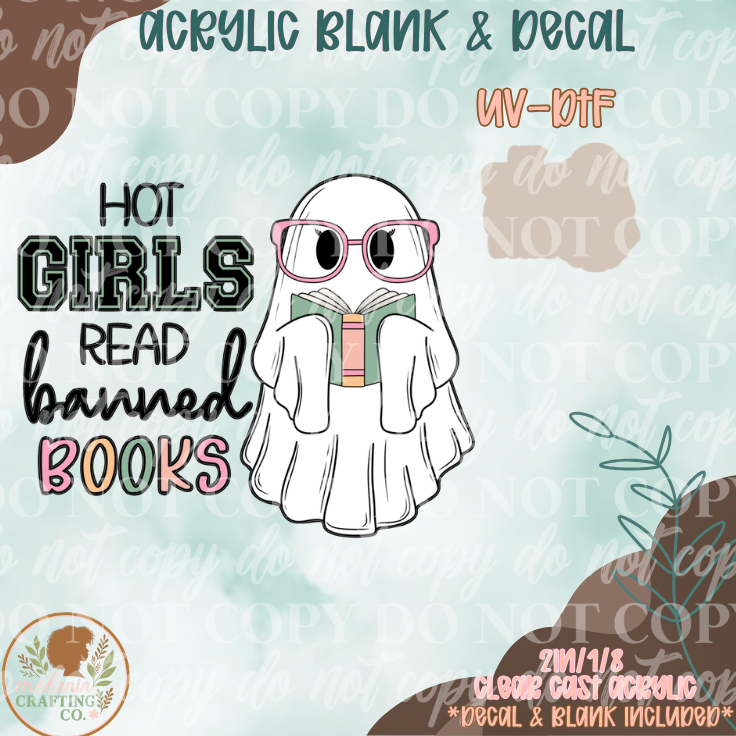 Banned Books Ghost UV DTF Acrylic Blank Set