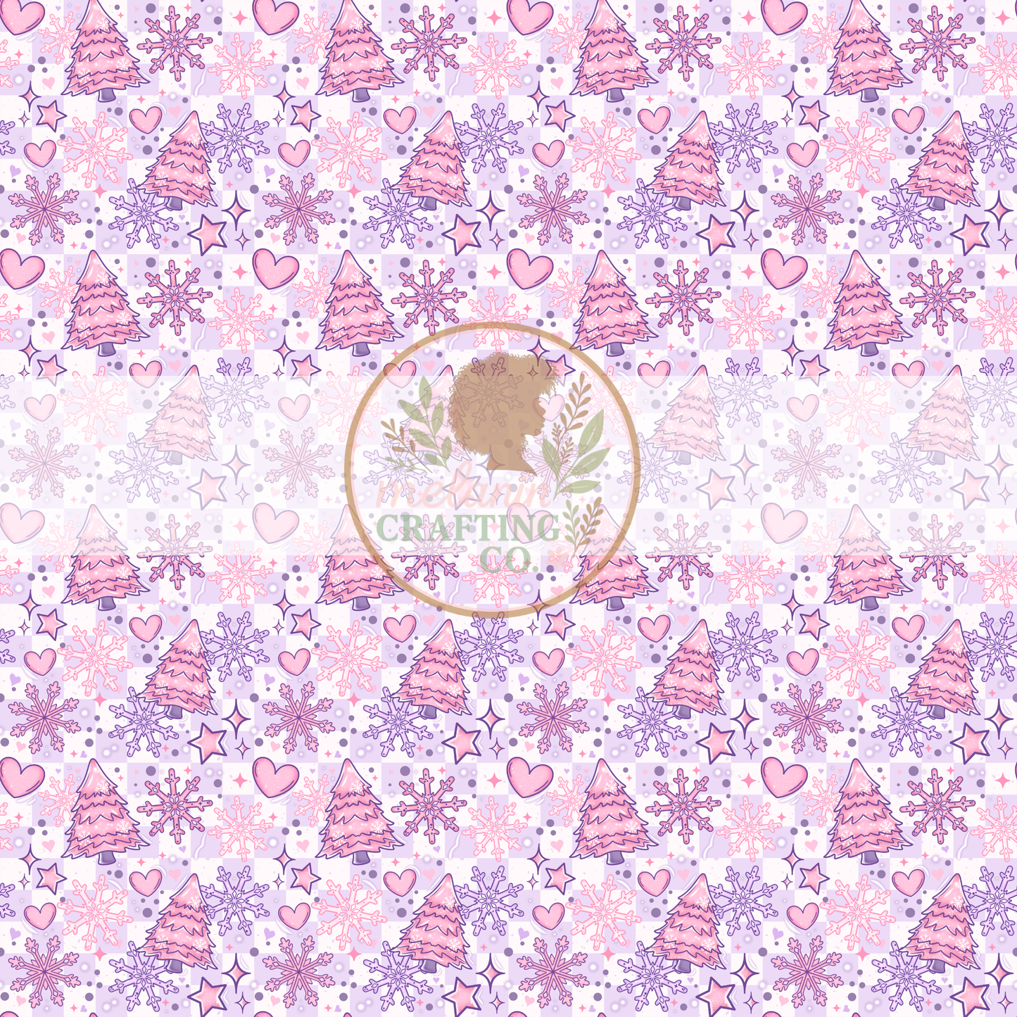 Pastel Winter Collage 12x12 Adhesive Vinyl