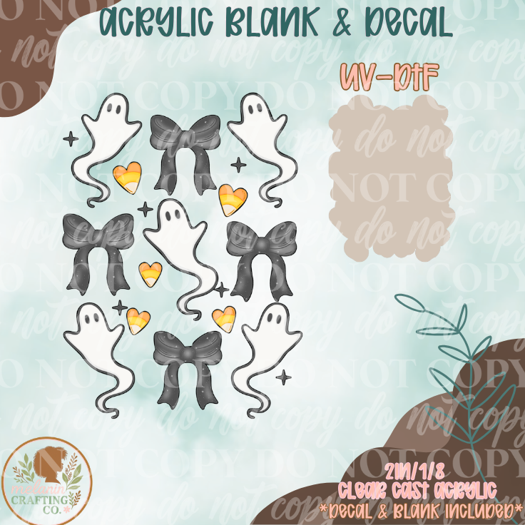 Ghost Candy Corn UV DTF Acrylic Blank Set