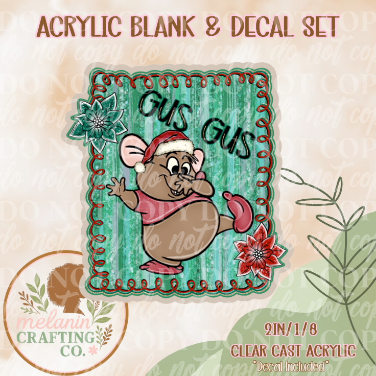 Gus Gus Frame Acrylic Blank & Decal Set