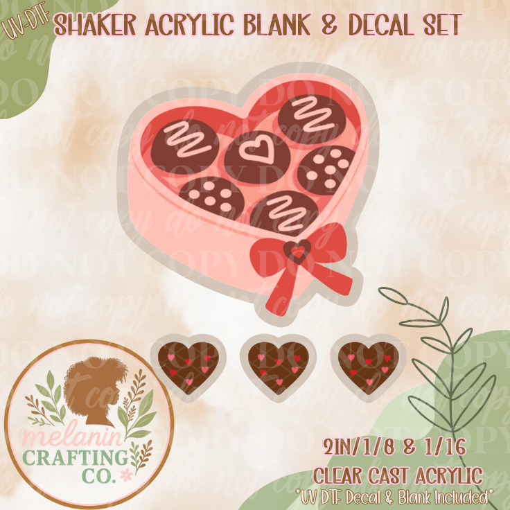 Box of Chocolate UV Dtf Shaker Set