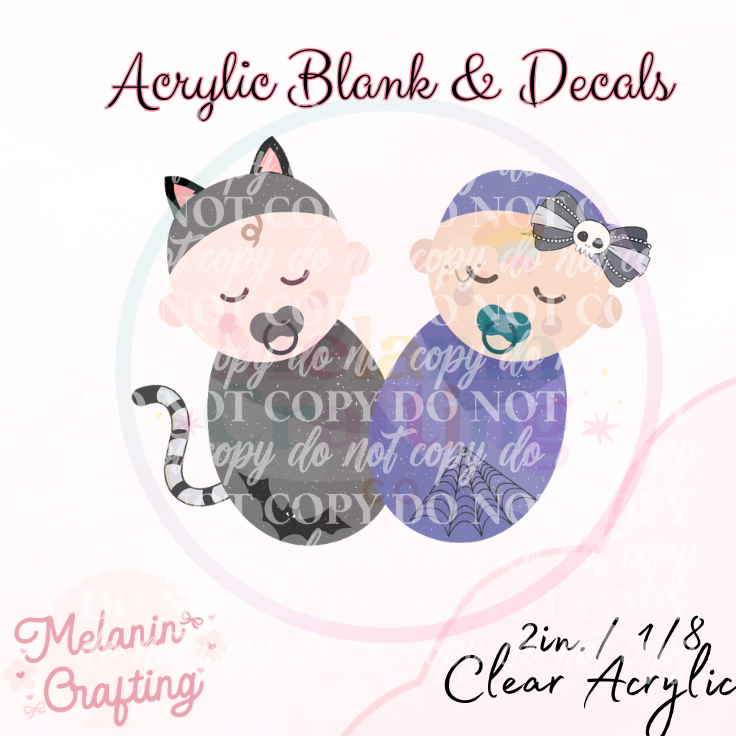 Spooky NICU Boos Acrylic Blank & Decal Set