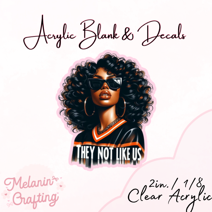 Not Like Us Acrylic Blank & Decal Set