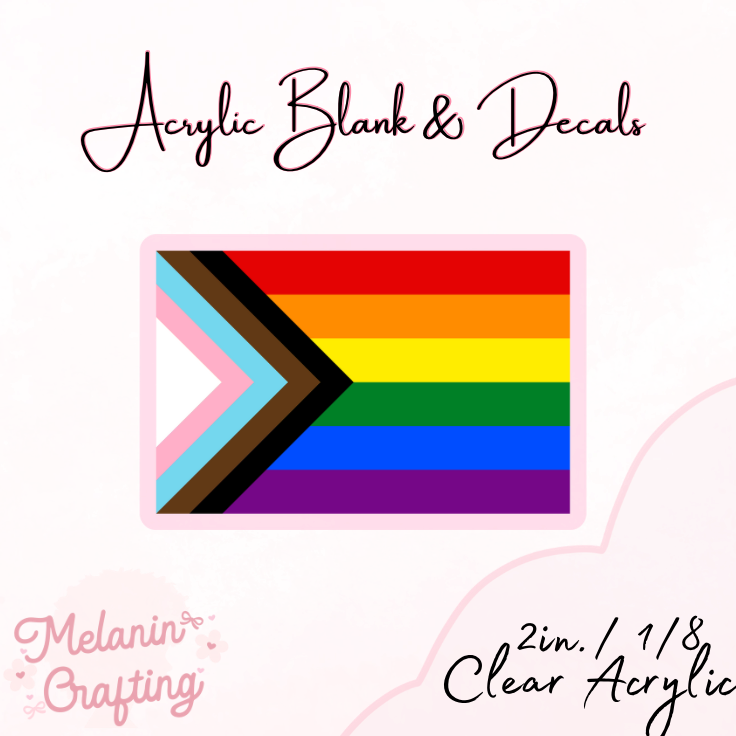 Pride Flag Acrylic Blank & Decal Set