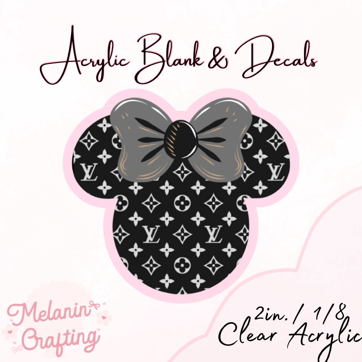 XL Mouse Ears Acrylic Blank & Decal Set