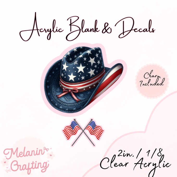 American Hat Acrylic Blank & Decal Set