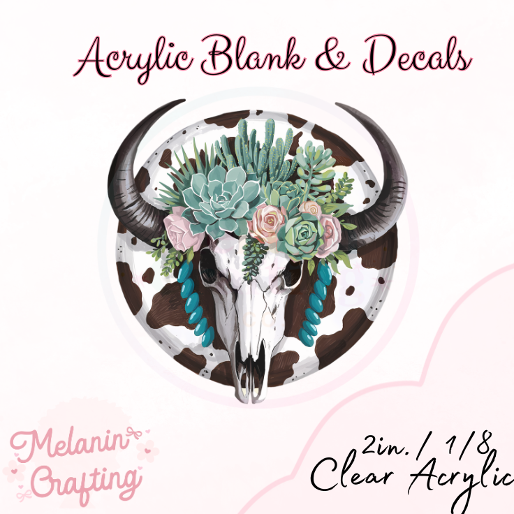 CowHead Acrylic Blank & Decal Set