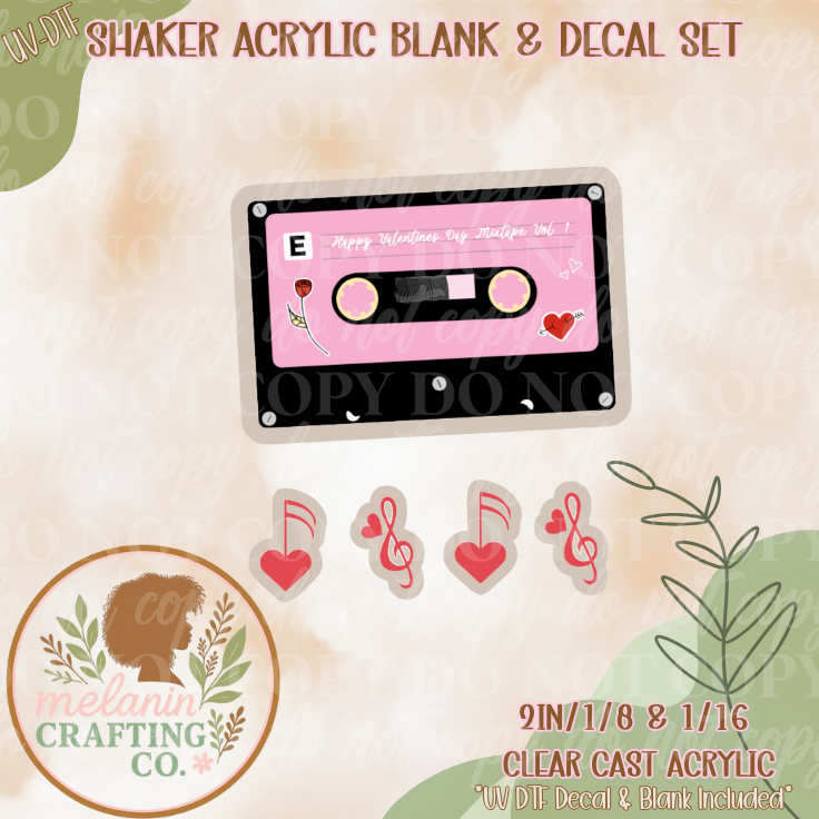 Valentine Music UV Dtf Shaker Set