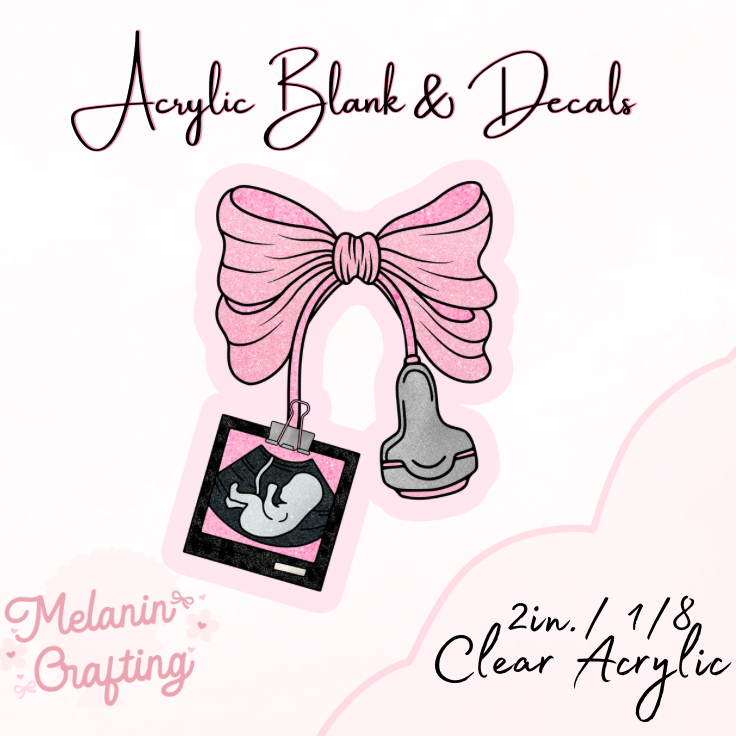 Ultrasound Acrylic Blank & Decal Set