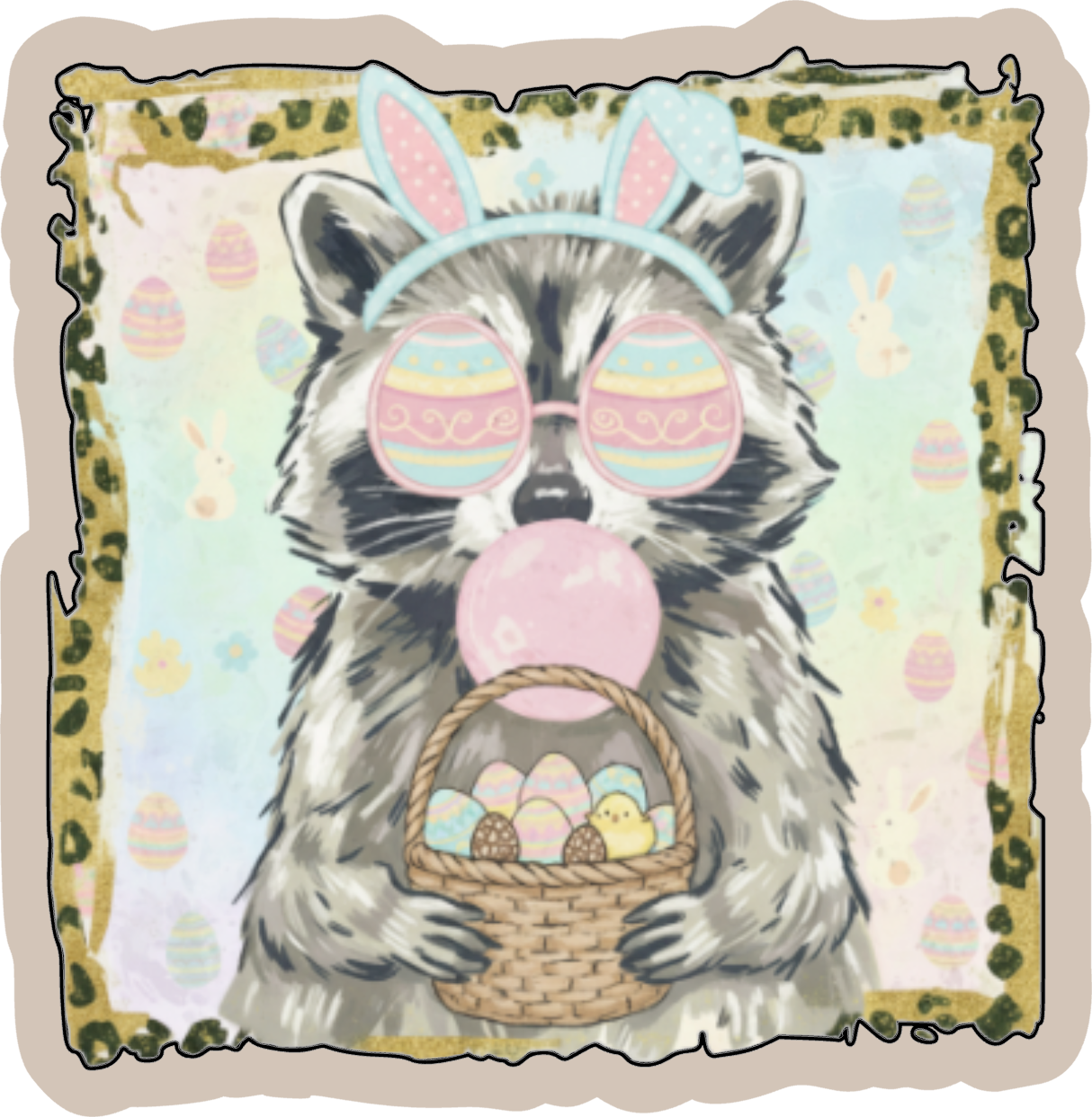 Feral Leopard Easter Acrylic Blank & Decal Set