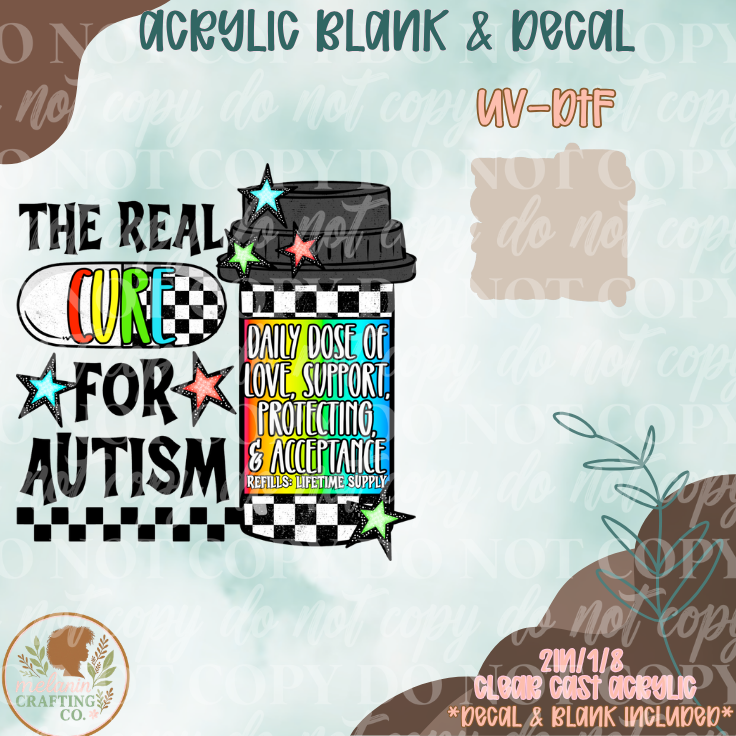 Real Cure UV DTF Acrylic Blank Set
