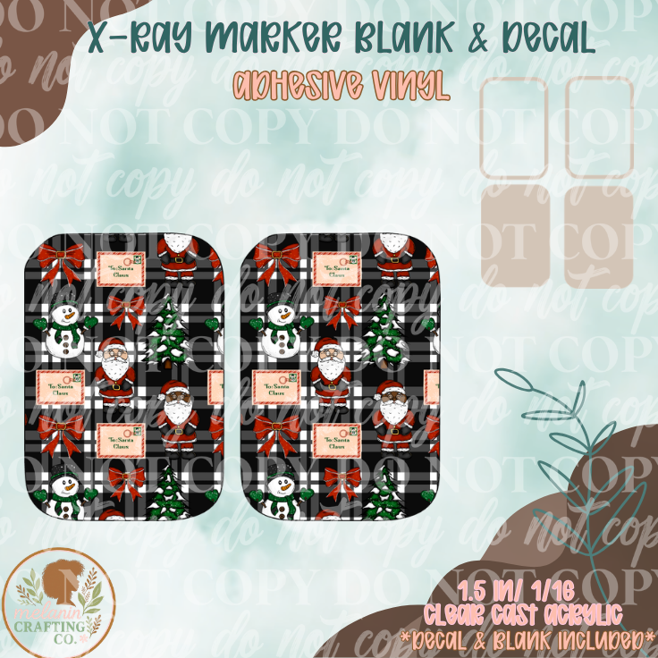 Here Come Santa Claus X-Ray Markers (Decal Included)