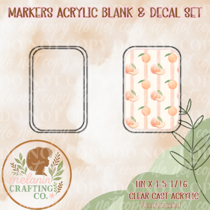 Stripe Peachy X-Ray Markers (Decal Included)