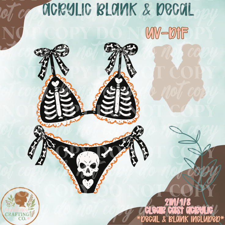 Spooky Bikini UV DTF Acrylic Blank Set