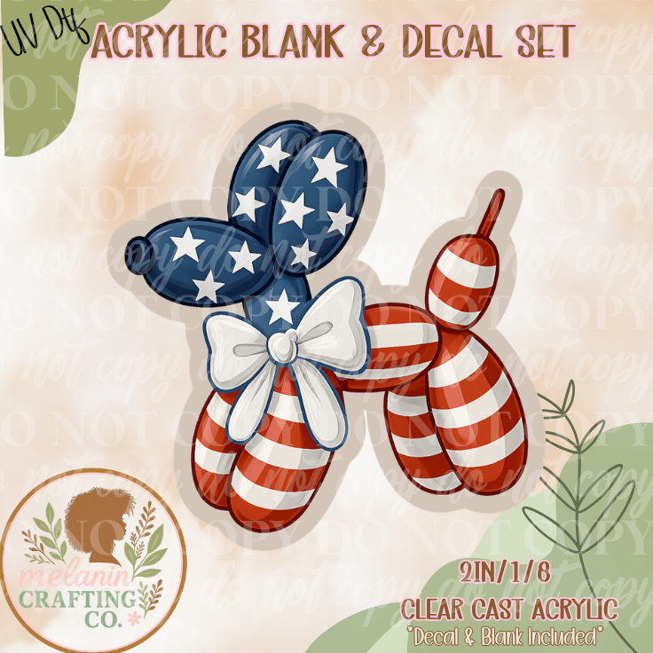 American Dog UV Dtf Acrylic Blank Set