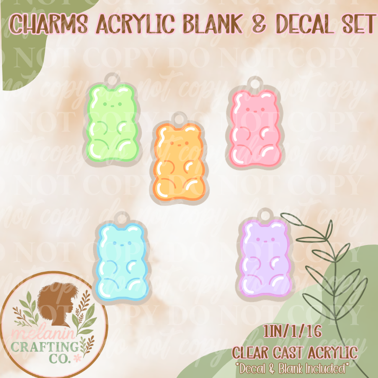 Gummy Bears Charm & Decal Set