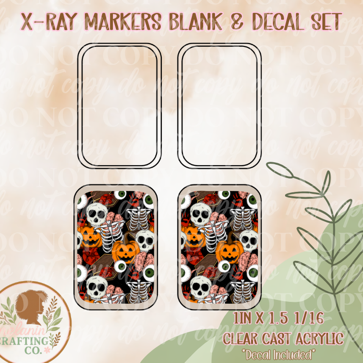 Grunge Halloween X-Ray Markers (Decal Included)