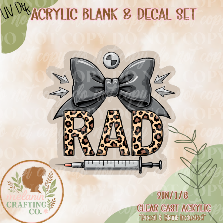 Leopard RAD UV Dtf Acrylic Blank Set