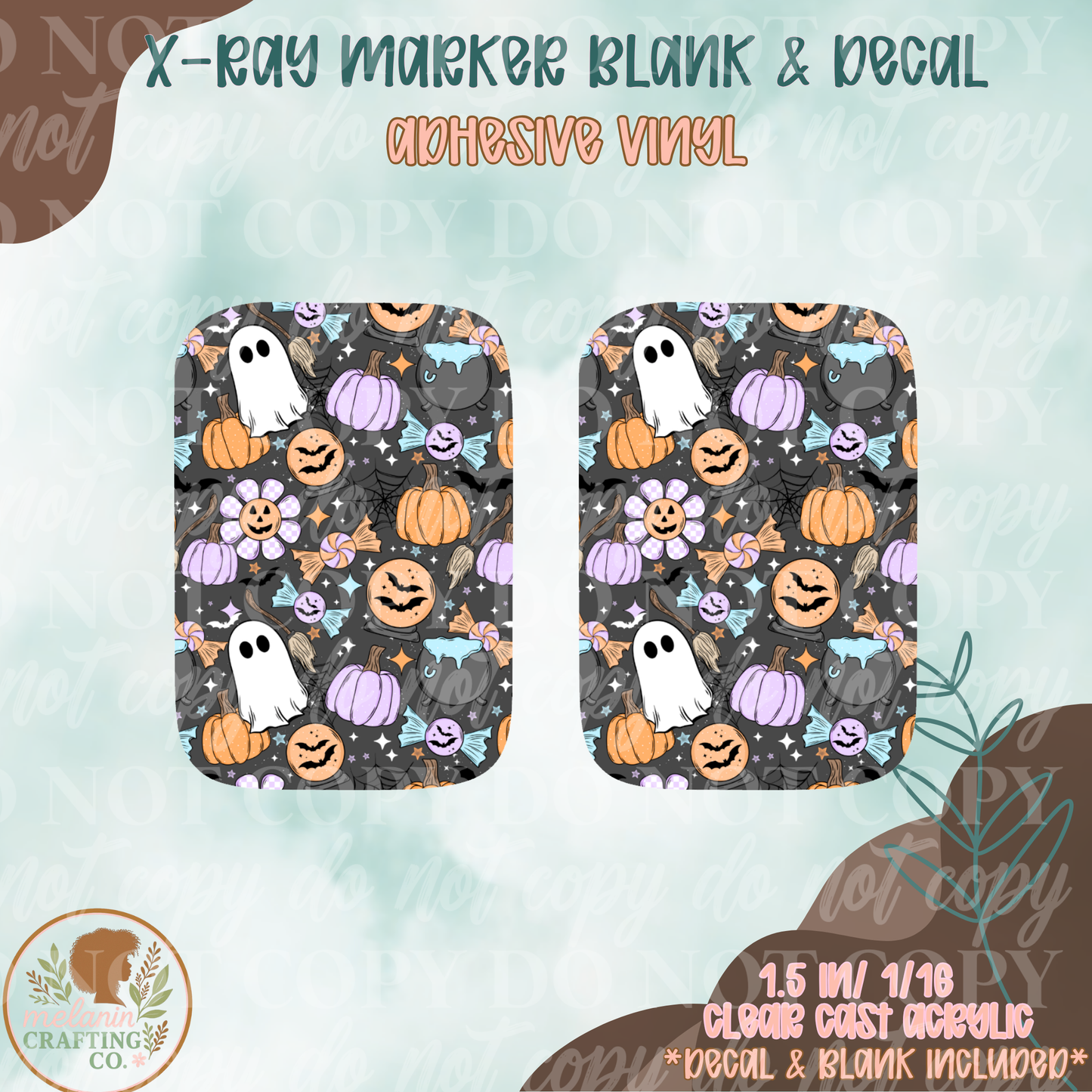 Pastel Checkered Halloween Xray Markers (Decal Included)