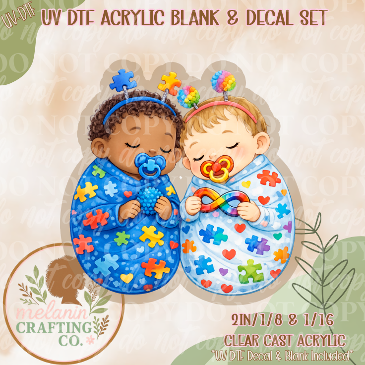 NICU Autism UV DTF Acrylic Blank Set