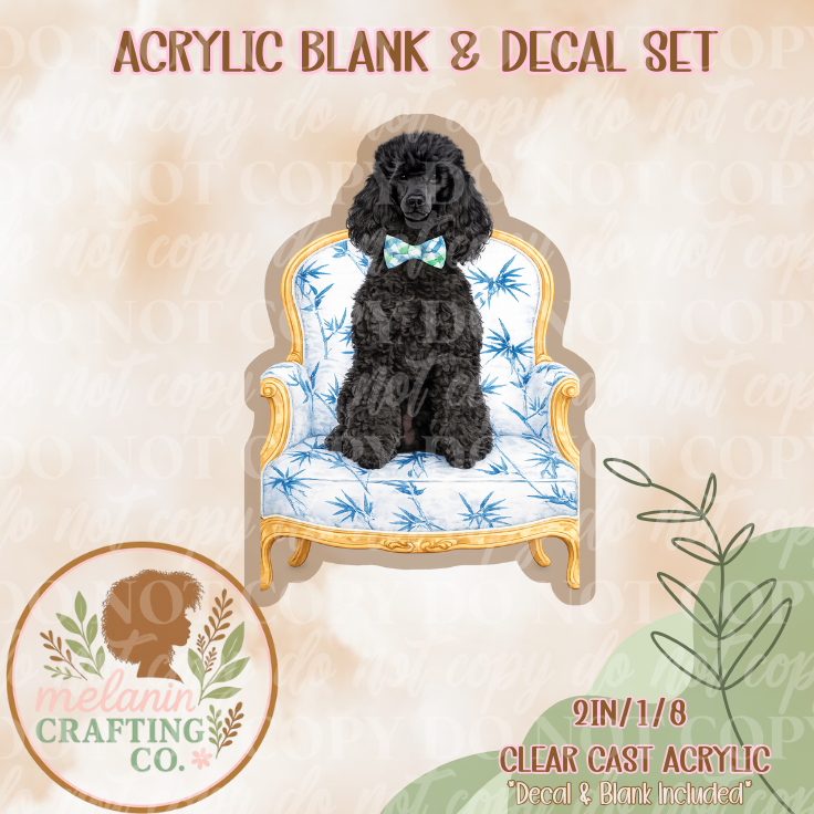 Sir Pawsington Acrylic Blank & Decal Set