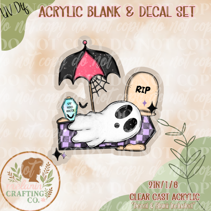 Beachy Ghost UV DTF Acrylic Blank Set