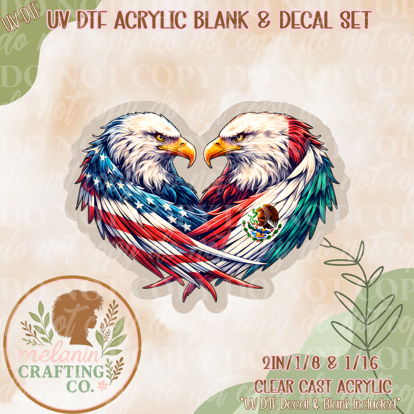 Mexico Eagles UV DTF Acrylic Blank Set