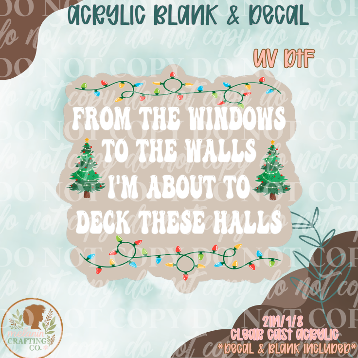 Deck These Halls UV DTF Acrylic Blank Set