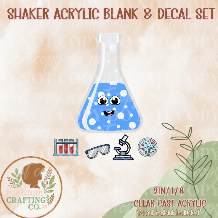 Lab Beaker Acrylic Blank & Shaker Set