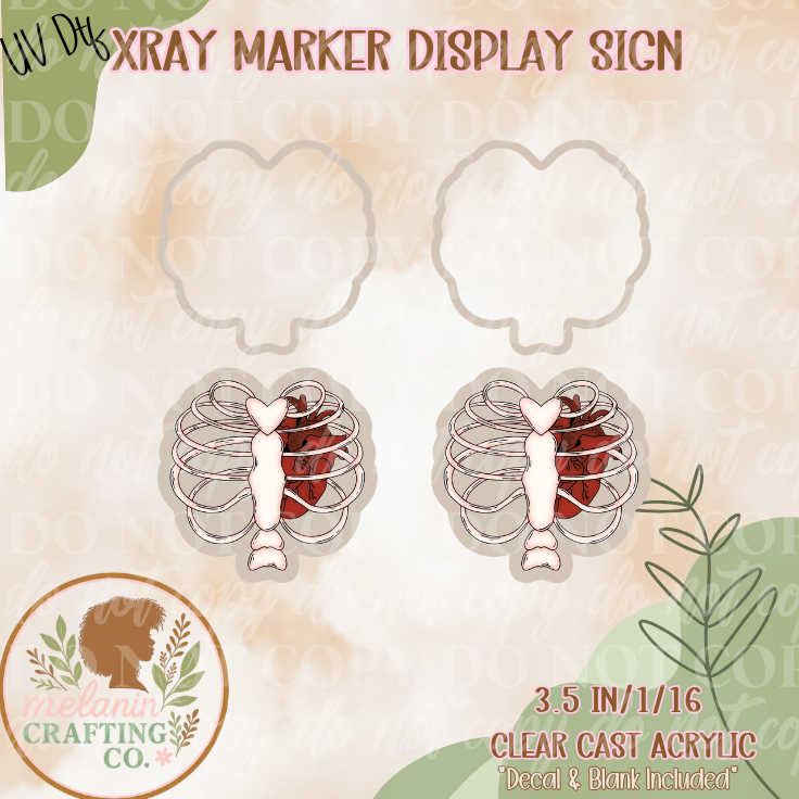 Heart Rib Cage X-Ray Markers (UV Dtf Included)