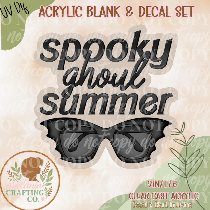 Spooky Ghoul Summer UV DTF Acrylic Blank Set