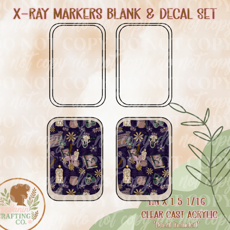 Floral Hedge Witch X-Ray Markers (Decal Included)