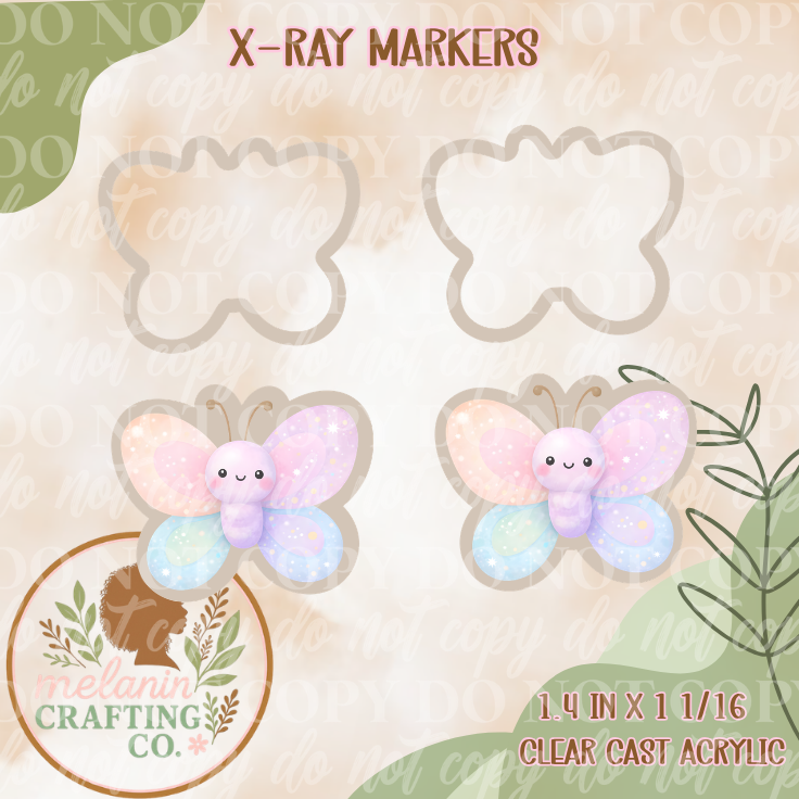 Rainbow Butterfly X-Ray Markers (Decal Included)