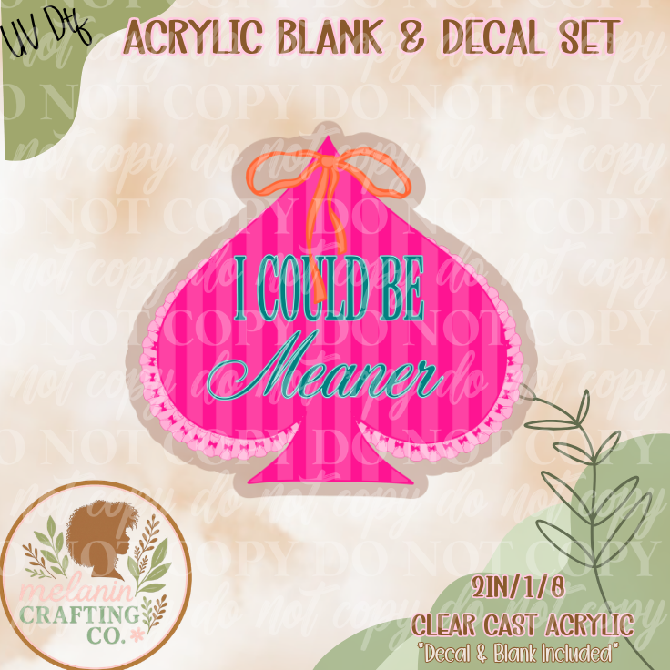 Meaner UV DTF Acrylic Blank Set