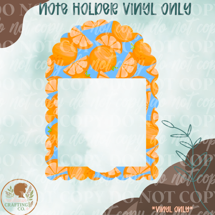 Orange Notepad Vinyl