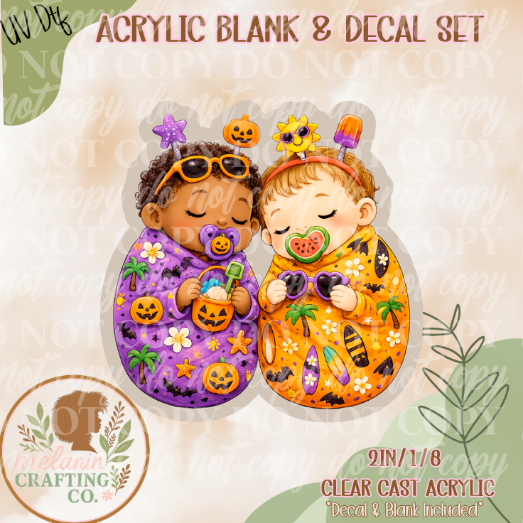 NICU Summerween UV DTF Acrylic Blank Set